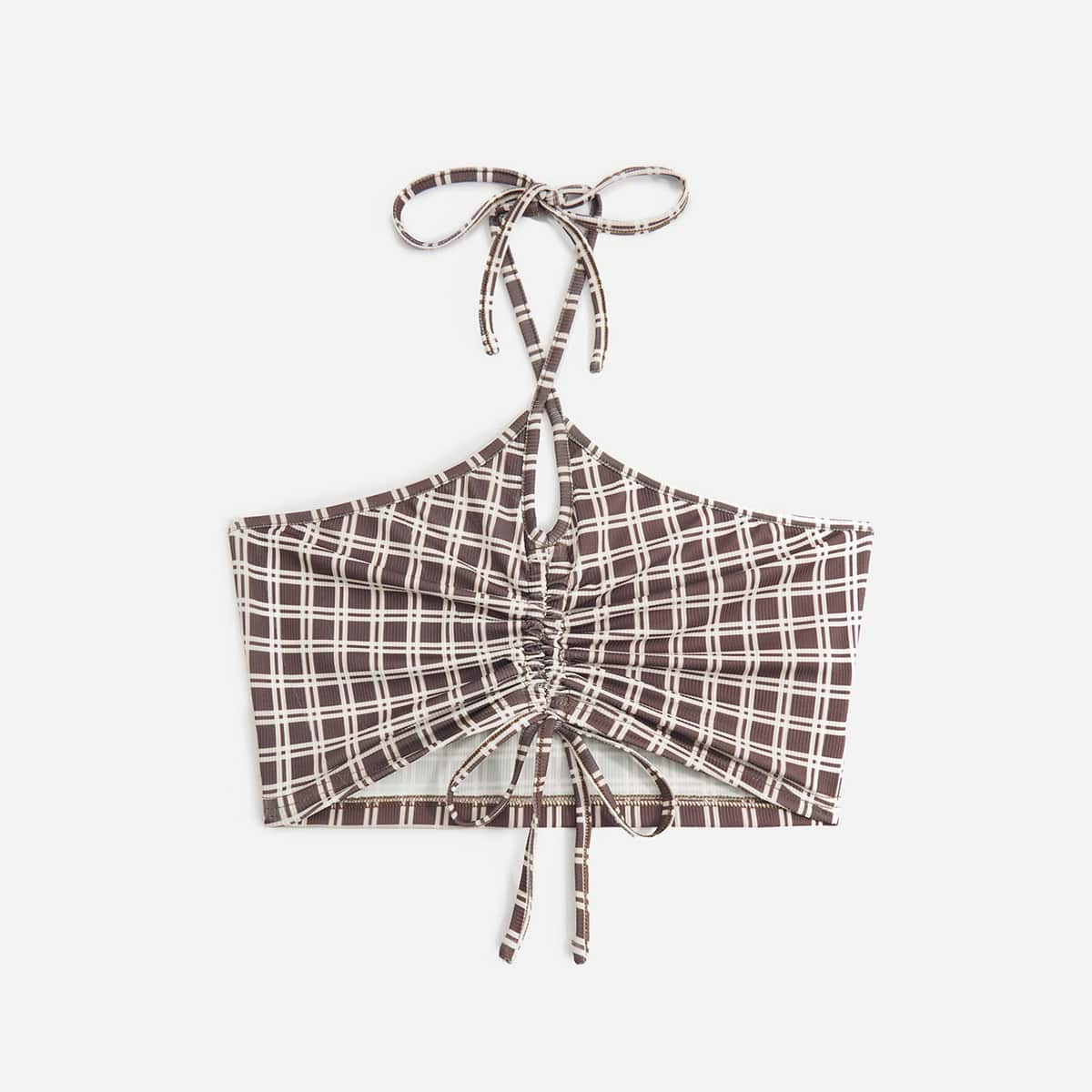 

Plaid Drawstring Cami Top, Multicolor