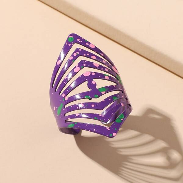 

Hollow Out Cuff Ring, Purple