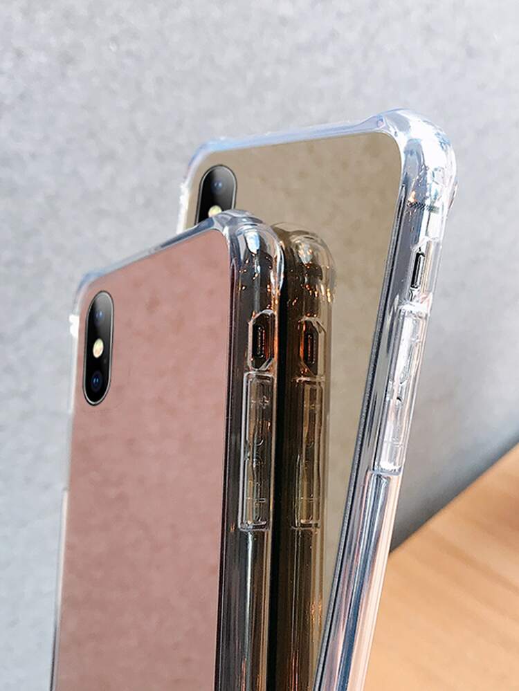 適用於 iPhone 11、iPhone 13、iPhone 14 Pro Max 的鏡面手機殼 - 金色 - 查看 4