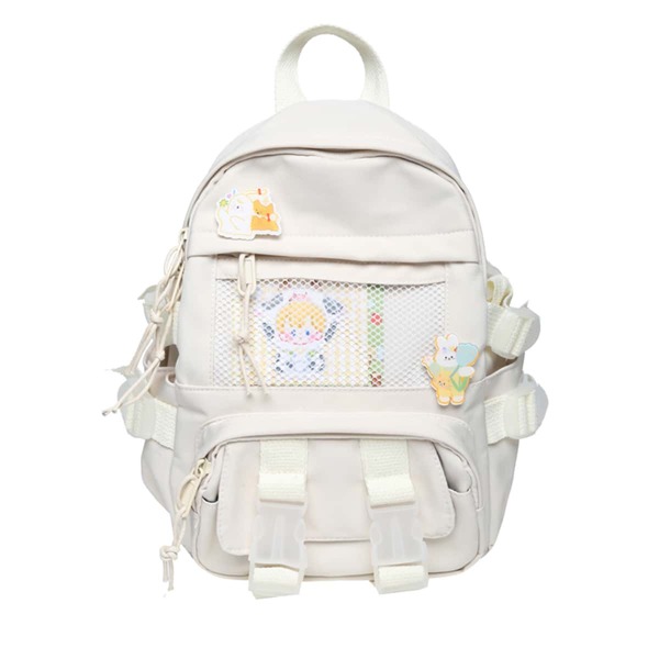 

Cartoon Graphic Backpack, White
