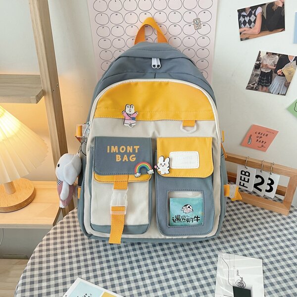 

Rabbit Charm Backpack, Dusty blue