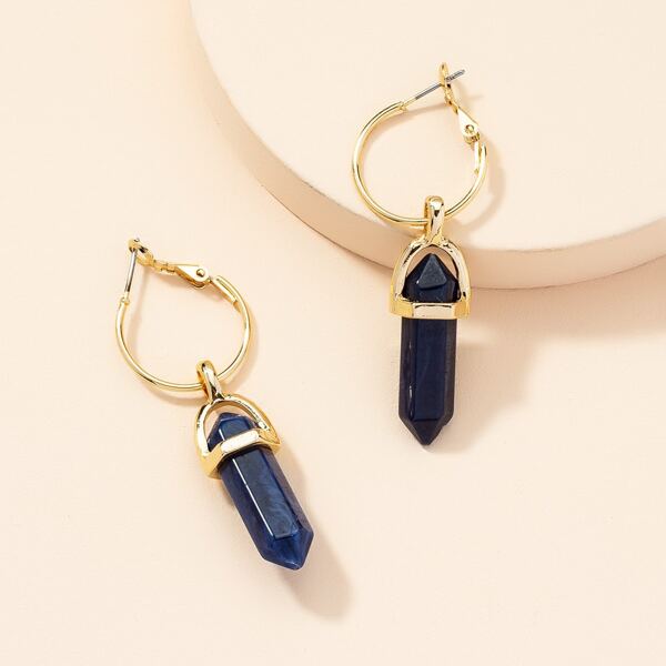

Geo Charm Earrings, Royal blue