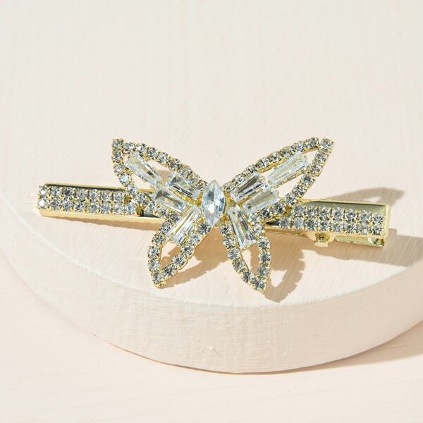 

Rhinestone Decor Hair Clip, Gold