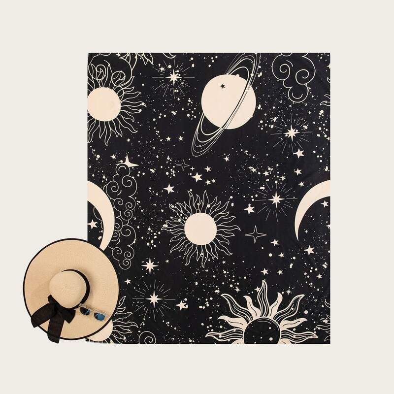 

Space Print Beach Blanket, Multicolor