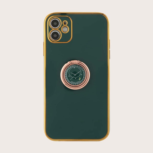 

Solid Phone Case With Ring Holder, Dark green
