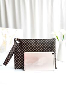 手拿包 - 咖啡棕 - 查看 4