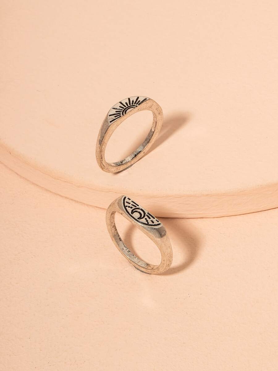 戒指 - 復古銀色 - 查看 1