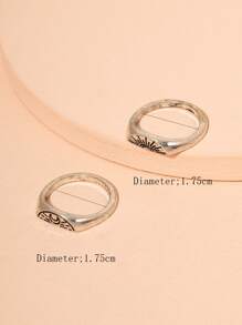 戒指 - 復古銀色 - 查看 3