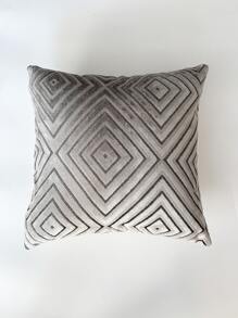 Velvet Cushion Cover Without Filler, Modern Throw Pillow Cover, Pillow Insert Not Include, For Sofa, Living Room - Grey - View 1