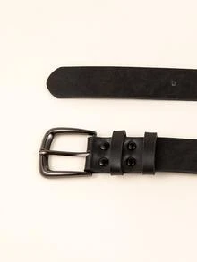 Cinturón con hebilla metálica - Negro - Ver 3