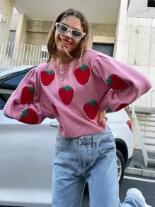 Jersey fresa patrón - Rosa - Ver 1