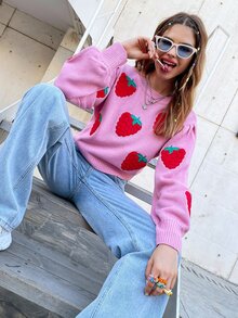 Jersey fresa patrón - Rosa - Ver 4