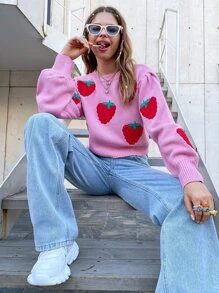 Jersey fresa patrón - Rosa - Ver 5