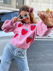 Jersey fresa patrón - Rosa - Ver 6