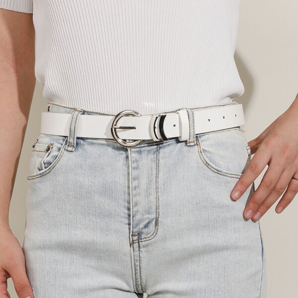 

1pc Simple Belt, White