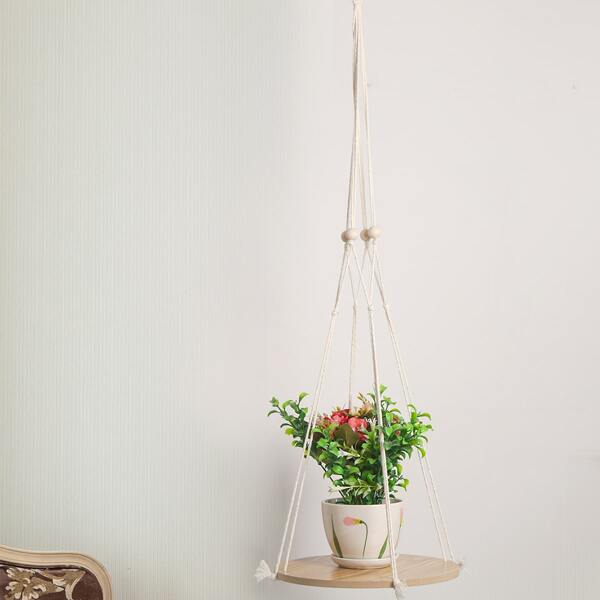 

1pc Woven Board Wall Hanging, Beige