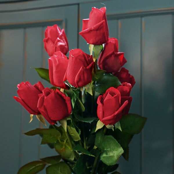 

6pcs Artificial Rose, Red