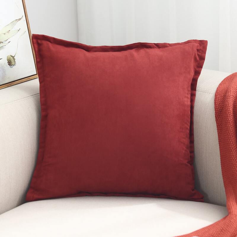 

Solid Color Cushion Cover Without Filler, Red