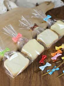 20pcs Baking Twist Tie Bowknot Cookies Candy Bags Twist Ties - Multicolor - View 1