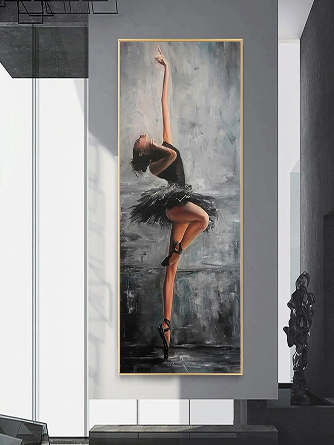 Figure Graphic DIY Diamond Unframed Painting - Multicolor - View 1