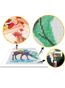 Figure Graphic DIY Diamond Unframed Painting - Multicolor - View 4