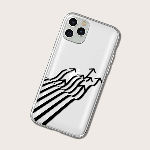 

Arrow Print Phone Case, Black