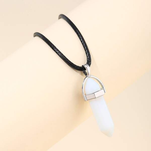 

Geometric Charm Necklace, White