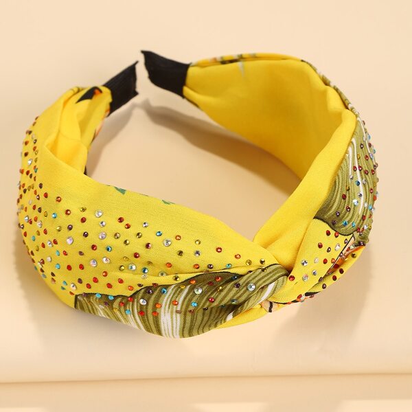 

Rhinestone Decor Hair Hoop, Yellow