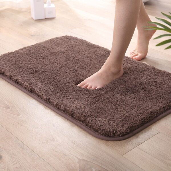 

Solid Color Floor Mat, Coffee brown