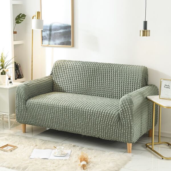 

Solid Color Stretchy Sofa Cover, Green