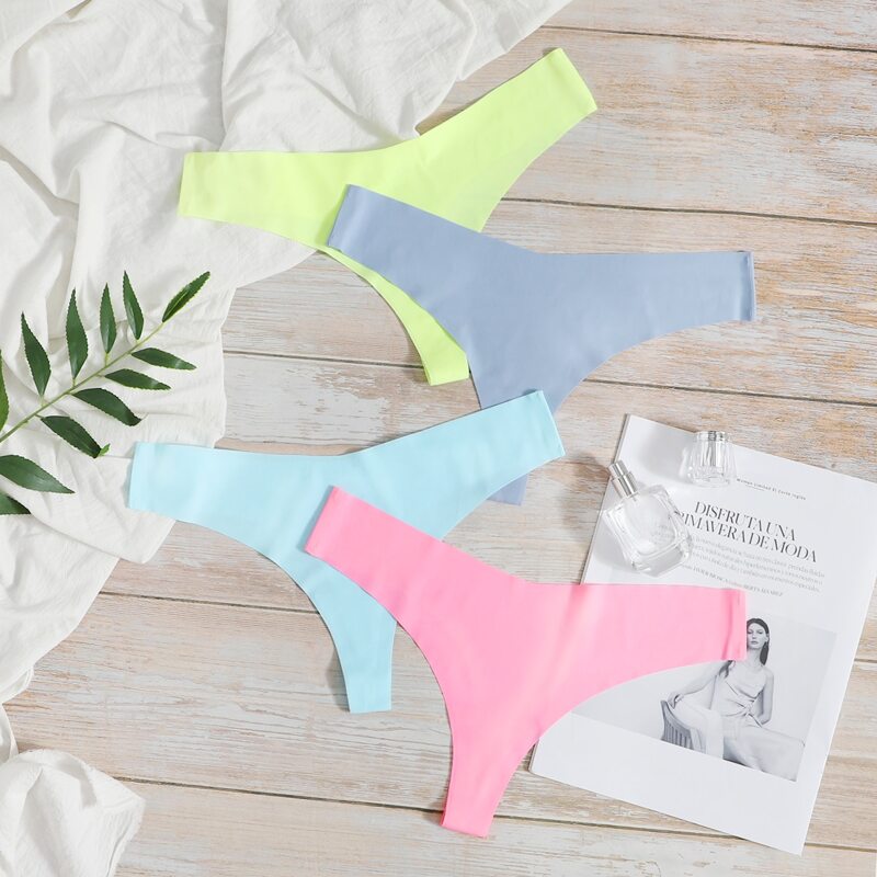 

4pack Solid No Show Panty Set, Multicolor