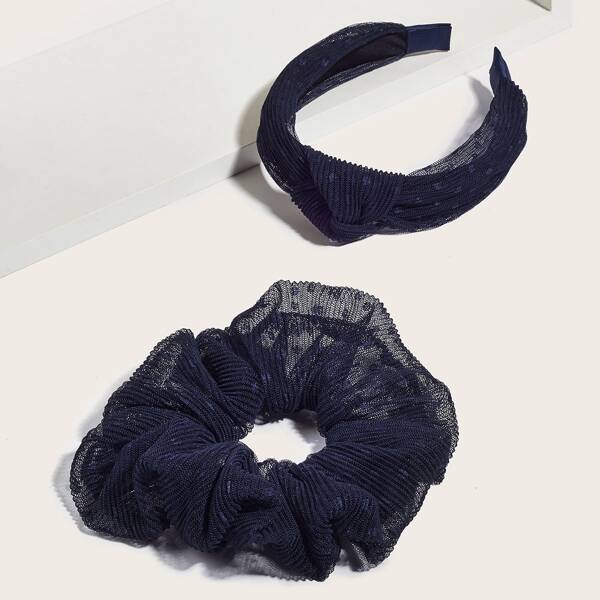 

Solid Headband & Scrunchie, Royal blue