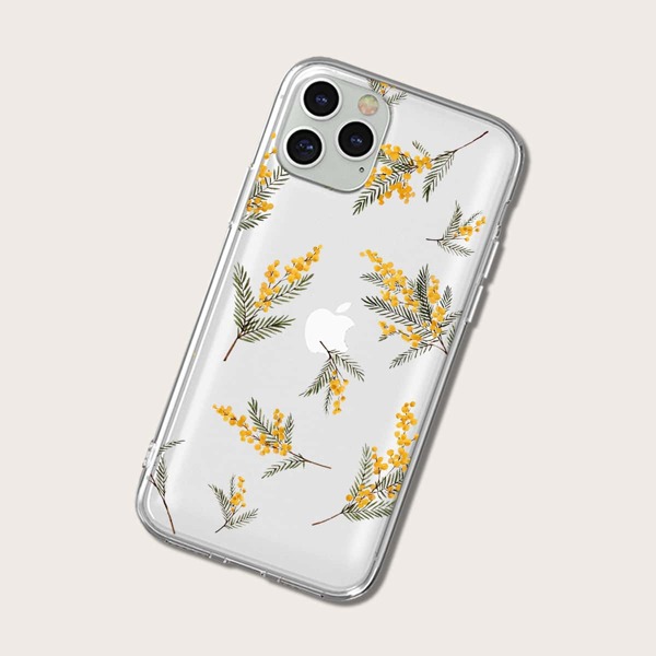 

Flower Print Phone Case, Clear
