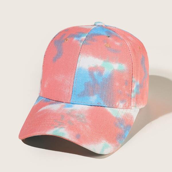 

Tie Dye Baseball Cap, Coral pink