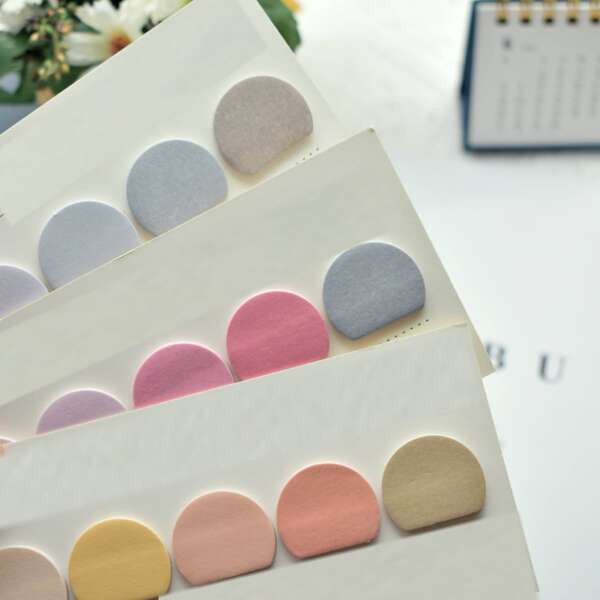 

1pc Random Semicircle Sticky Note, Multicolor