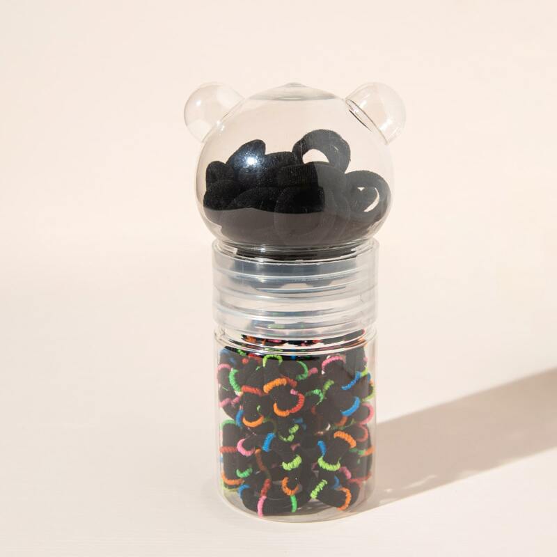 60pcs Simple Hair Tie, Black
