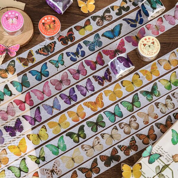 

1roll Butterfly Print Random Washi Tape, Multicolor