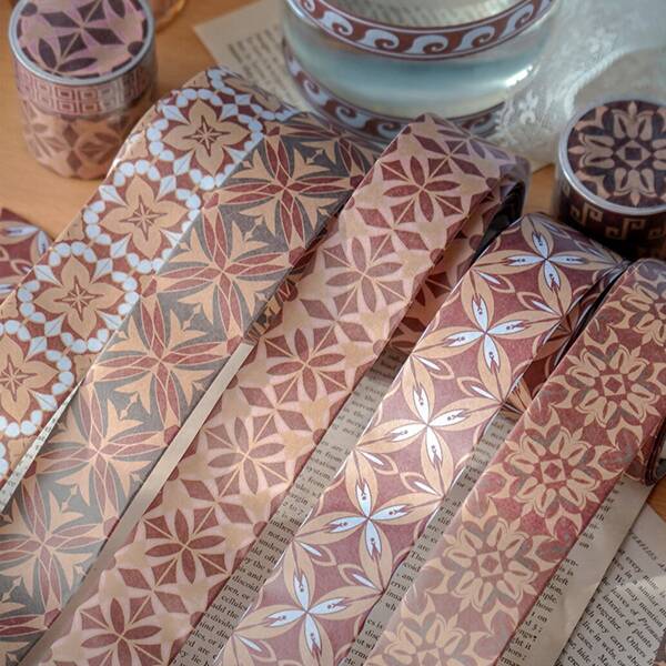 

2rolls Vintage Pattern Random Washi Tape, Multicolor