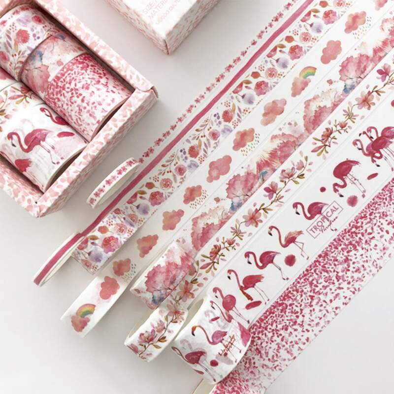 

8rolls Mixed Pattern Washi Tape, Multicolor