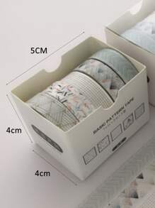 5rolls Graphic Print Washi Tape - Multicolor - View 3