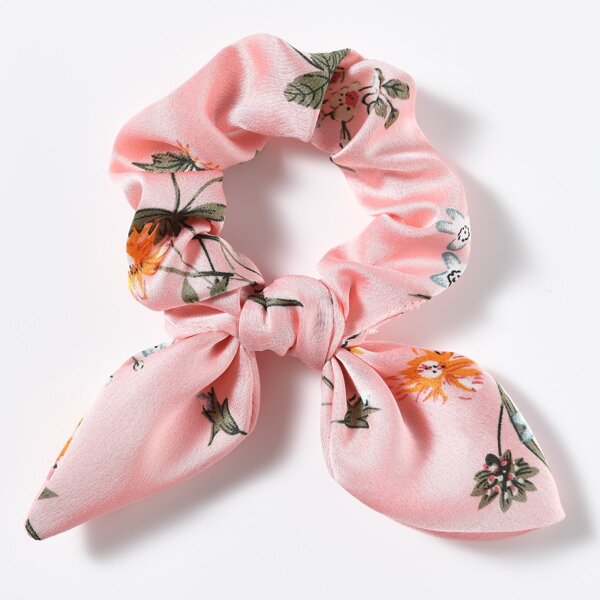 

Flower Print Hair Tie, Pink