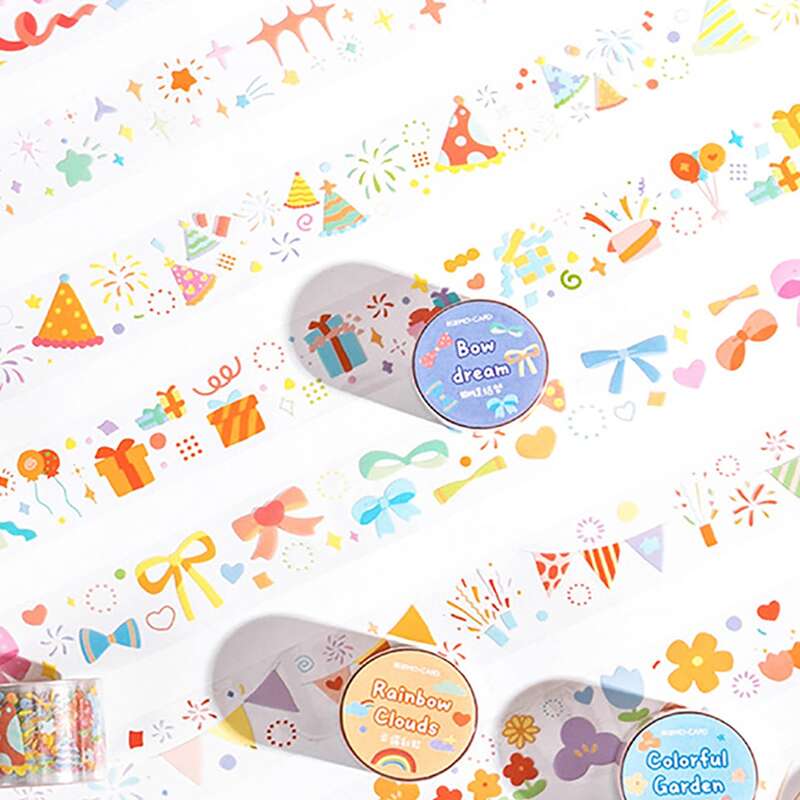 

1roll Random Pattern Washi Tape, Multicolor