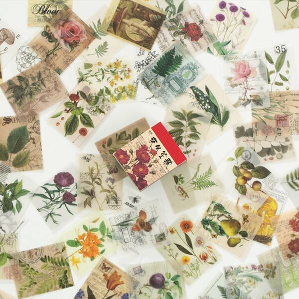 

365pcs Plants Pattern Material Paper, Multicolor