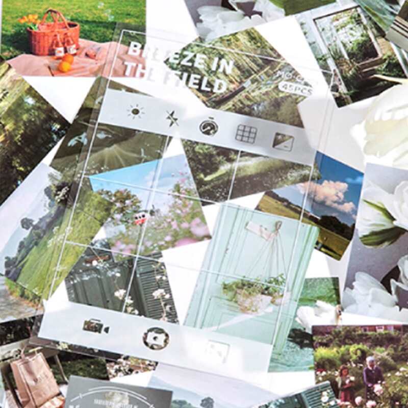 

45pcs Rural Pattern Sticker, Multicolor