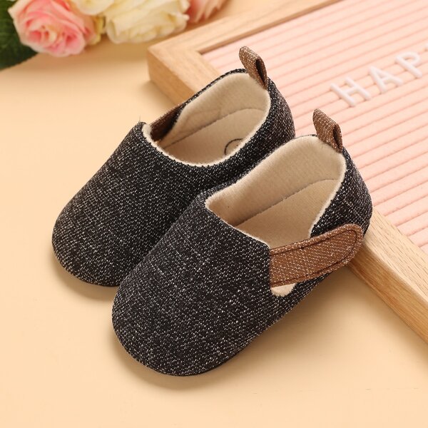 

Baby Boy Velcro Strap Flats, Black