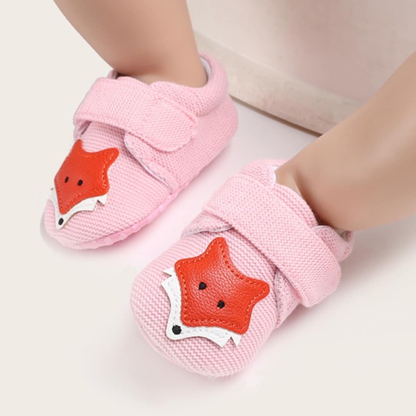 

Baby Boy Cartoon Patch Flats, Pink