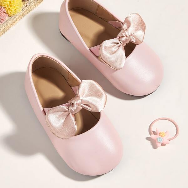

Toddler Girls Bow Decor Flats, Pink