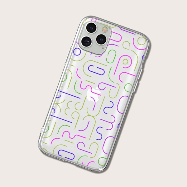 

Abstract Line Pattern Phone Case, Multicolor
