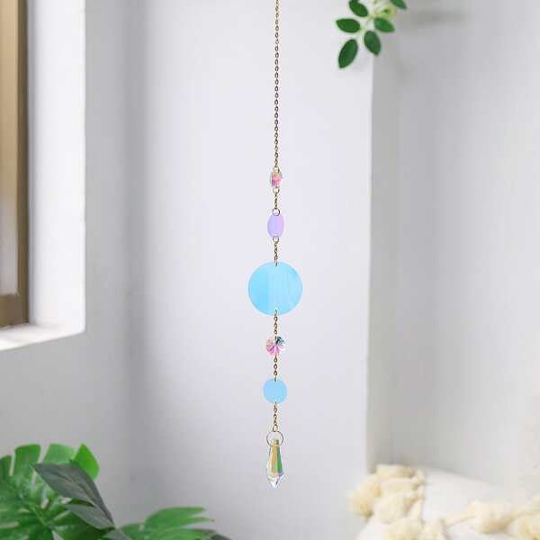 

Crystal Pendant Chain Wall Hanging, Multicolor