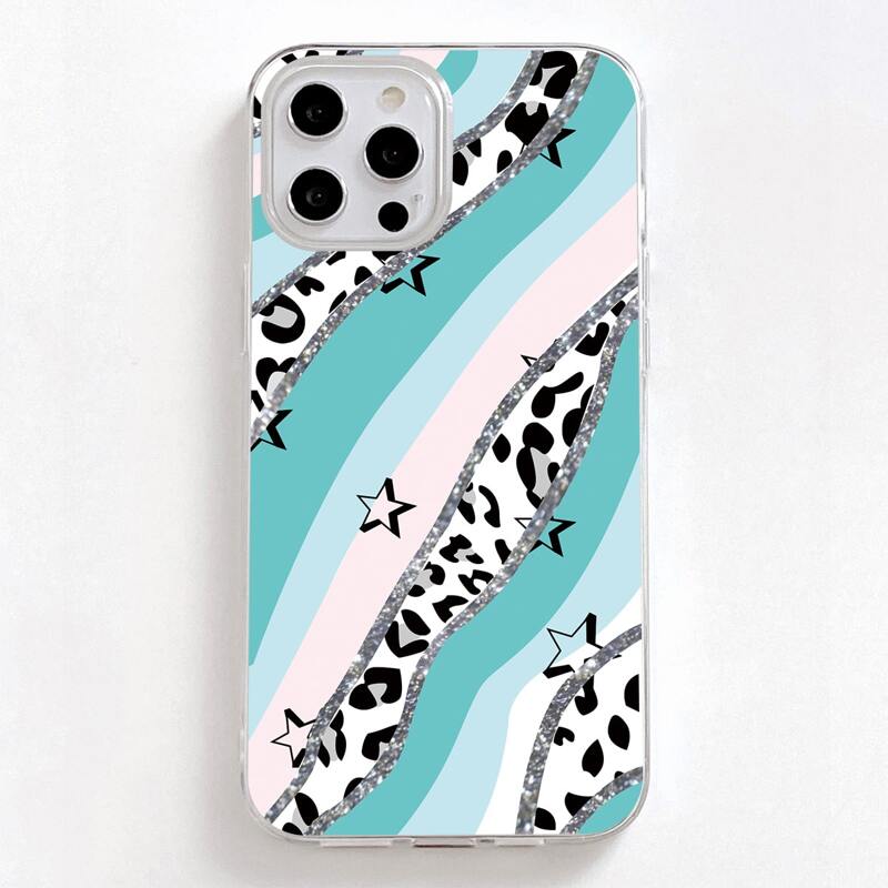 

1pc Graphic Phone Case, Multicolor
